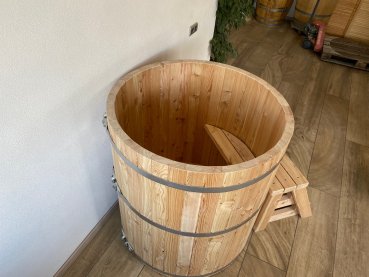 Tauchbecken Lärche Rund D100/H110 Tauchbottich Saunatauchbecken